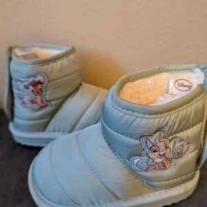 Disney Light Blue Quilted Bambi Bootie Slippers